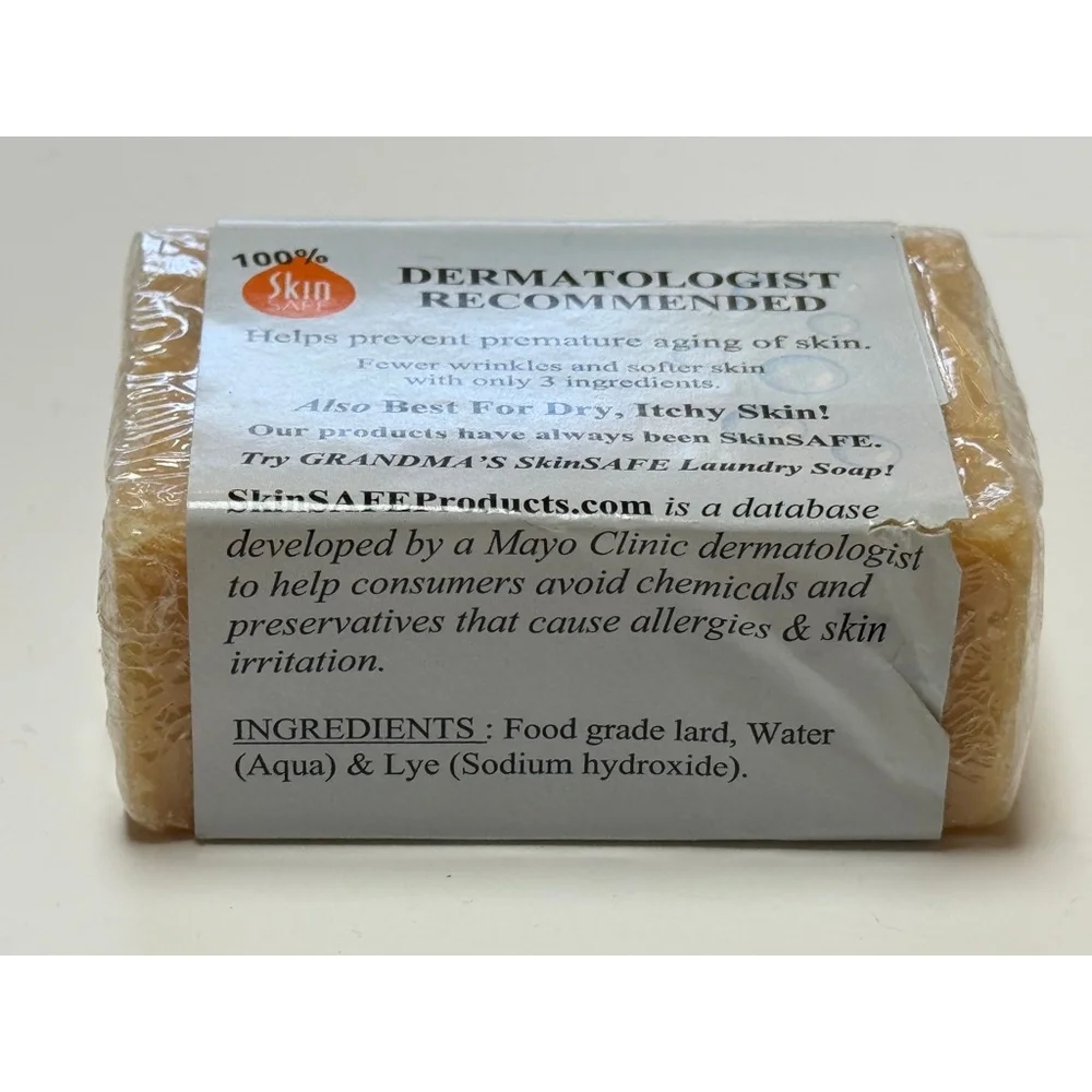Women's GRANDMA'S Pure Soap Lye Soap Bar 6 Oz / 170g ( New / Sealed )